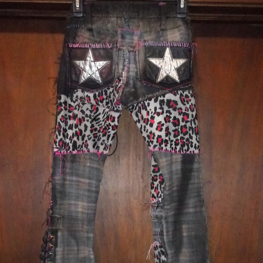 (Jimmy Webb's)Agatha Blois/NYC Leather Stage Pants - Picture 4 of 9